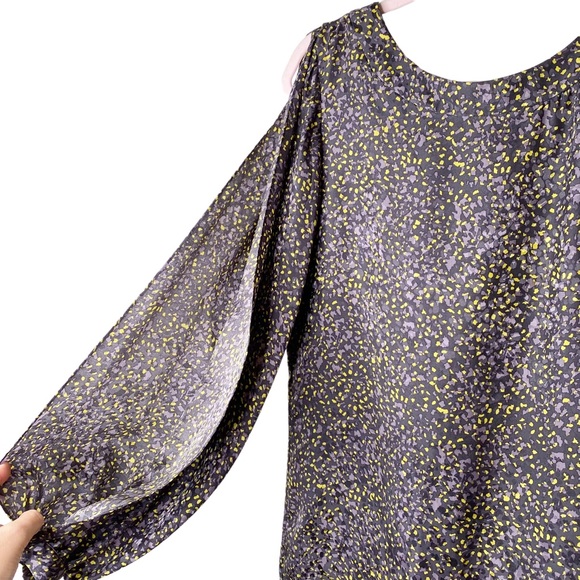 Elizabeth and James Silk Floral Off Shoulder Slit Mini Dress with pockets Size 4 - Picture 4 of 13